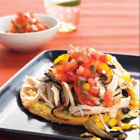 Chicken Fajita Tostadas